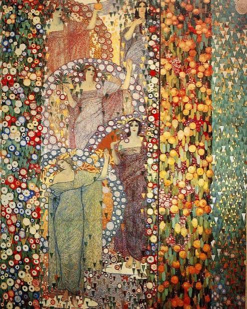 Galileo Chini, due pannelli della Primavera, 1914