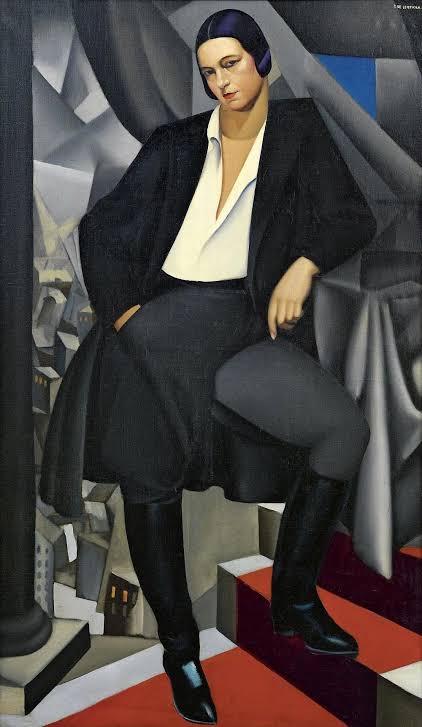 Tamara de Lempicka, Ritratto della duchessa de La Salle, 1925, dipinto integralmente visibile